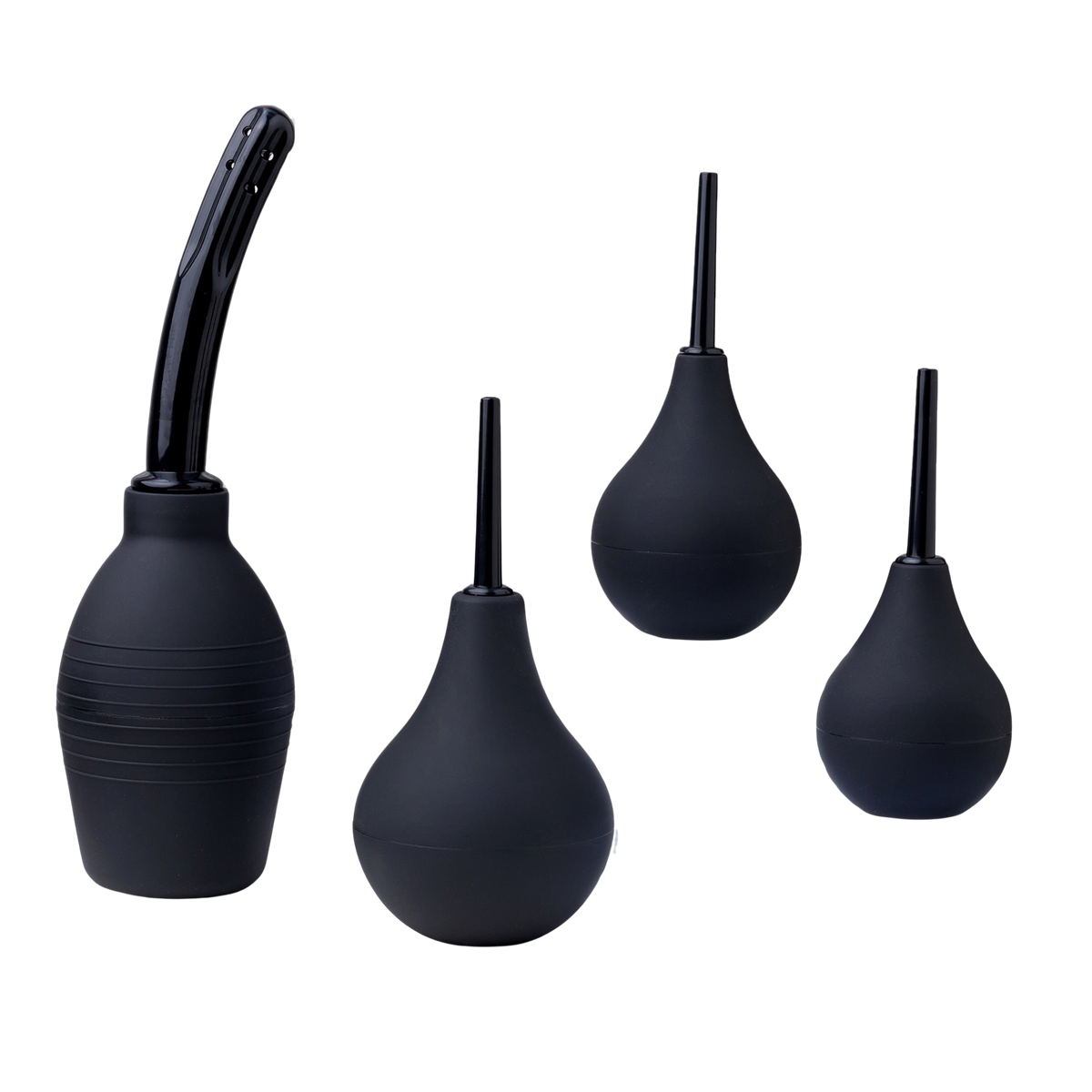 Cleanse 4-piece anal douche cleansing set, graduated sizes, body-safe