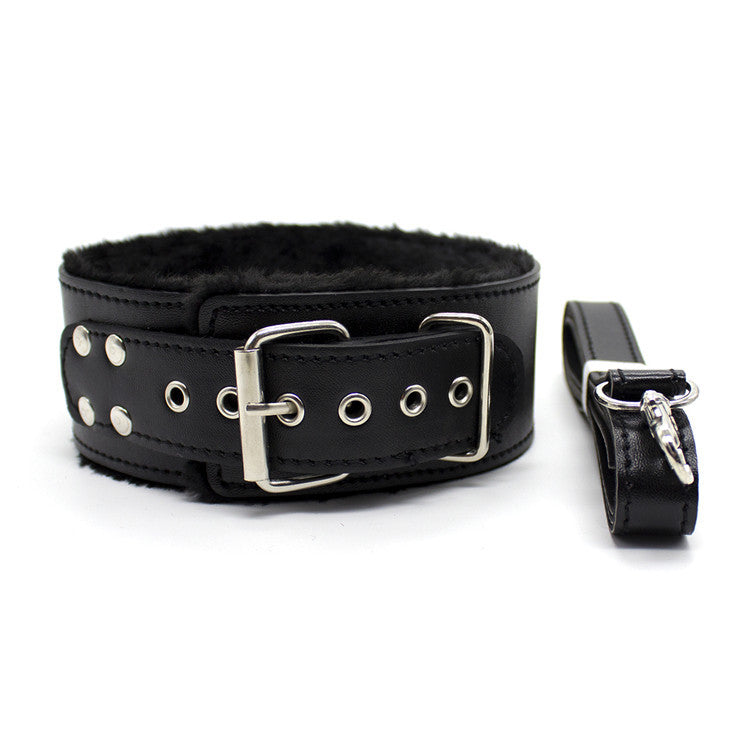 Trust restraint set components laid out, premium leather