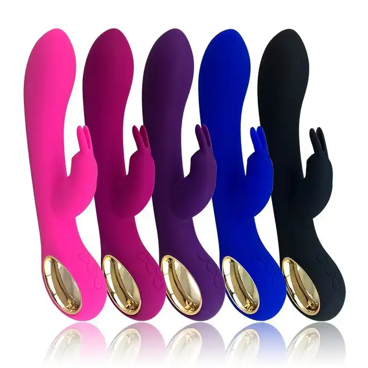 Ember rabbit vibrator showing controls and rechargeable base