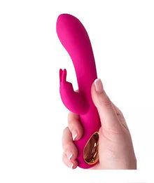 Ember heated dual-motor rabbit vibrator with warming function, body-safe silicone