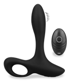 Vector prostate massager with ergonomic curve, body-safe silicone