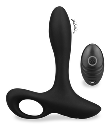 Vector prostate massager with ergonomic curve, body-safe silicone