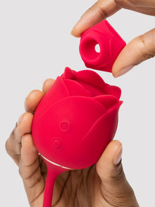 Bloom 2-in-1 rose suction toy with egg vibrator attachment